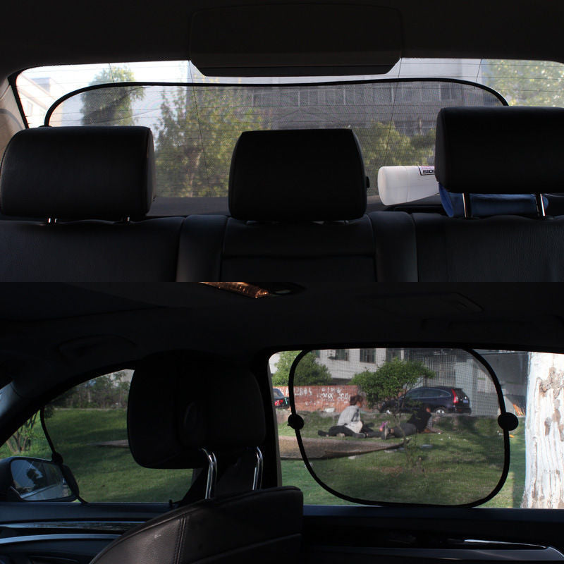 Universal Car Sunshade Side Window Rear Windshield Mesh Curtain
