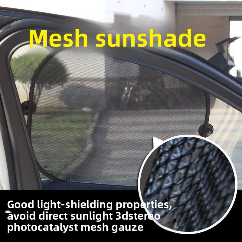 Universal Car Sunshade Side Window Rear Windshield Mesh Curtain