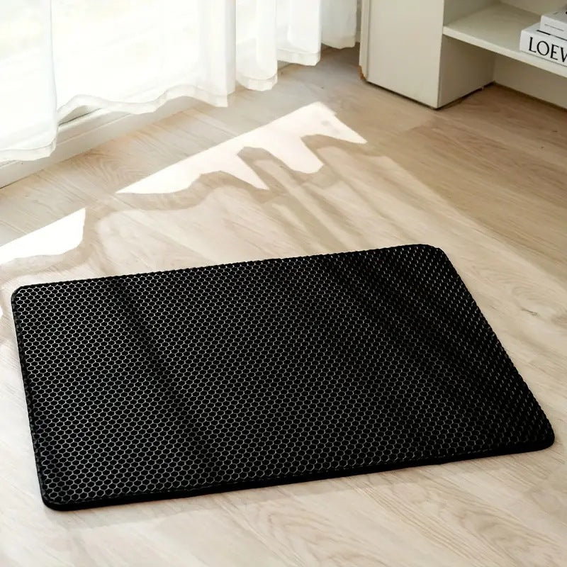 Double-layer thickened cat litter mat