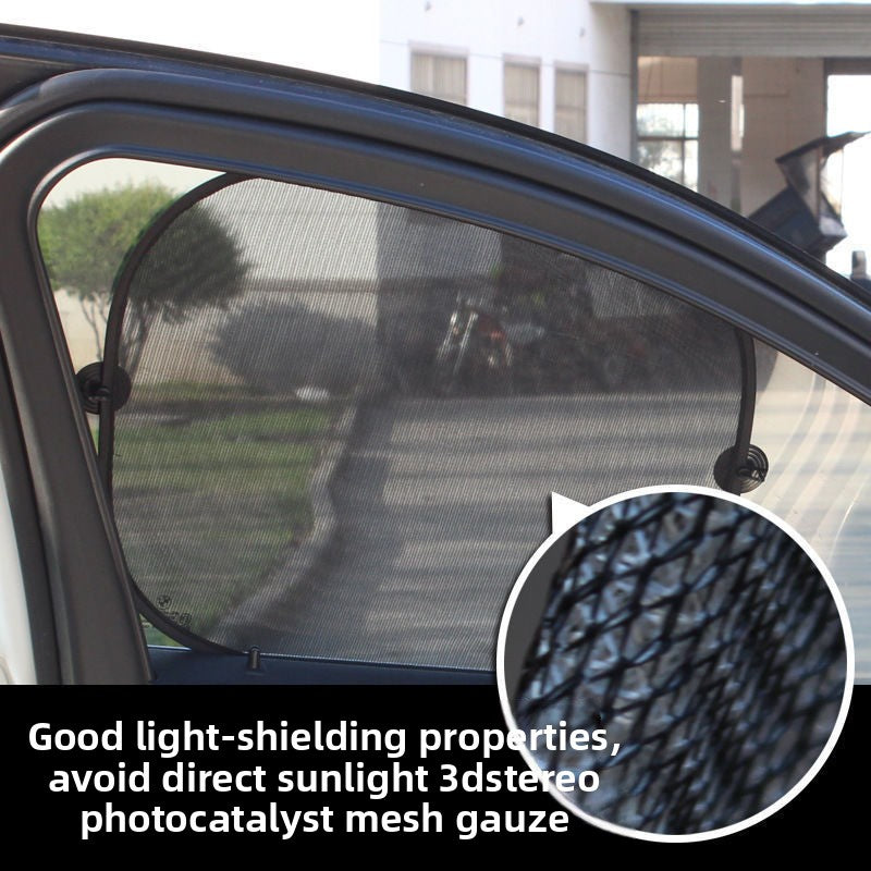 Universal Car Sunshade Side Window Rear Windshield Mesh Curtain