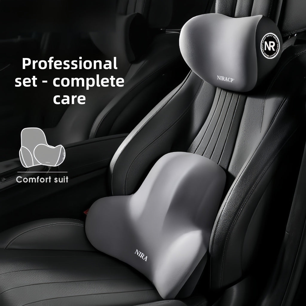 Car Headrest and Lumbar Support Pillow