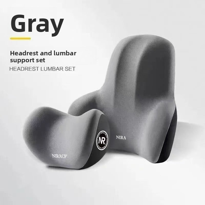 Car Headrest and Lumbar Support Pillow